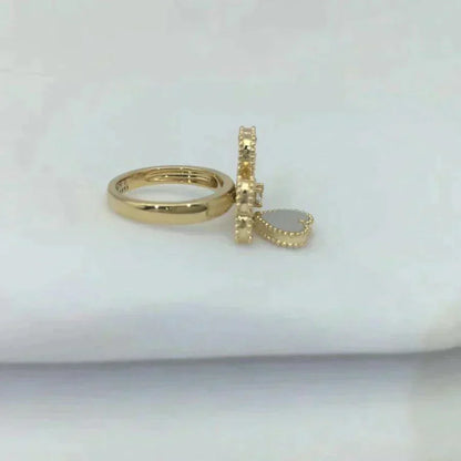 [sparkle Jewelry ]SWEET CLOVER WHITE MOP RING