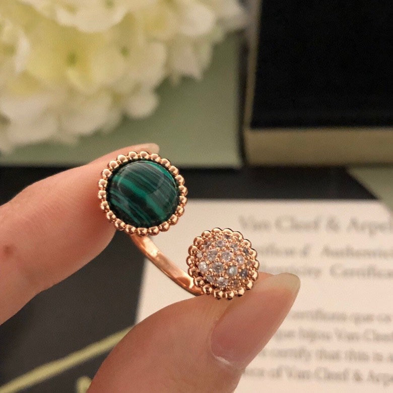 [sparkle Jewelry ]PERLEE COULEURS DIAMOND ROSE GOLD BETWEEN THE FINGER RING