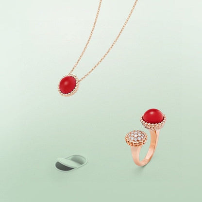 [sparkle Jewelry ]PERLEE COULEURS DIAMOND ROSE GOLD BETWEEN THE FINGER RING