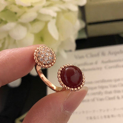 [sparkle Jewelry ]PERLEE COULEURS DIAMOND ROSE GOLD BETWEEN THE FINGER RING