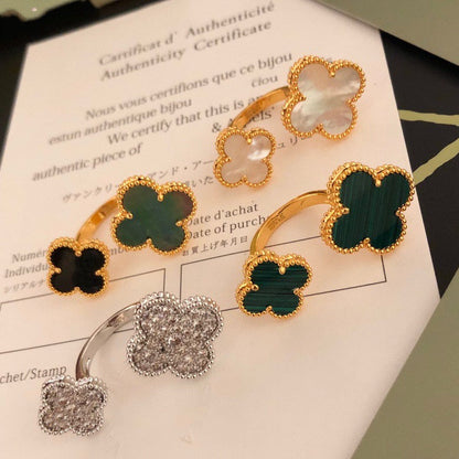 [sparkle Jewelry ]CLOVER BETWEEN THE FINGER RING