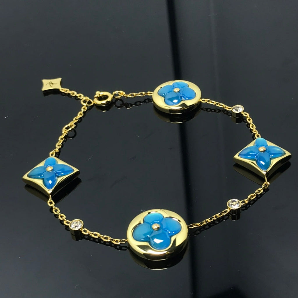 [sparkle Jewelry ]STAR AND SUN 4 MOTIF BLUE BRACELET