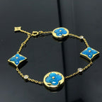 [sparkle Jewelry ]STAR AND SUN 4 MOTIF BLUE BRACELET