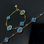 [sparkle Jewelry ]STAR AND SUN 4 MOTIF BLUE BRACELET