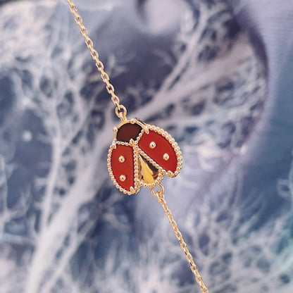 [sparkle Jewelry ]LUCKY SPRING 1 MOTIF PINK GOLD BRACELET