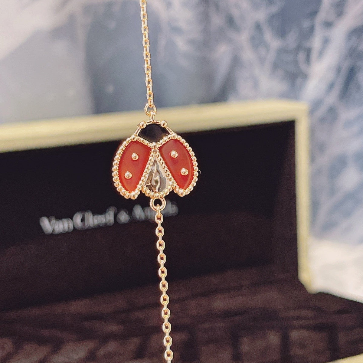 [sparkle Jewelry ]LUCKY SPRING 1 MOTIF PINK GOLD BRACELET
