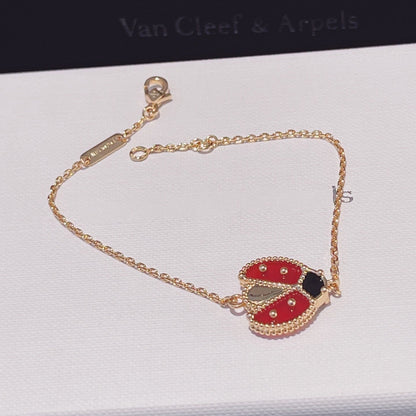 [sparkle Jewelry ]LUCKY SPRING 1 MOTIF PINK GOLD BRACELET