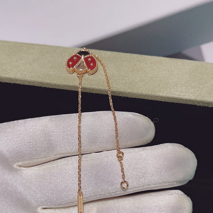 [sparkle Jewelry ]LUCKY SPRING 1 MOTIF PINK GOLD BRACELET