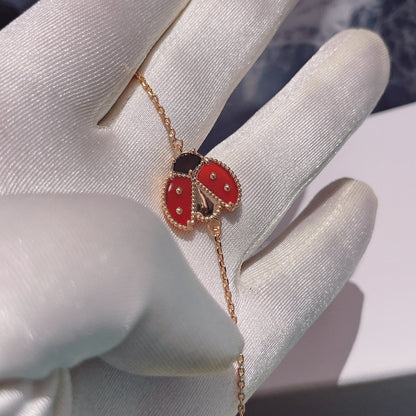 [sparkle Jewelry ]LUCKY SPRING 1 MOTIF PINK GOLD BRACELET