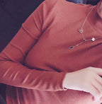 [sparkle Jewelry ]LUCKY SPRING 4 MOTIFS ROSE GOLD NECKLACE