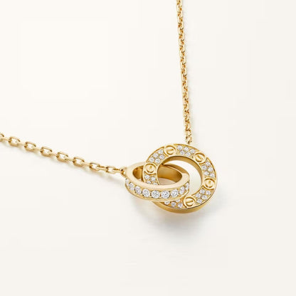 [sparkle Jewelery]LOVE  FULL DIAMOND PENDANT NECKLACE