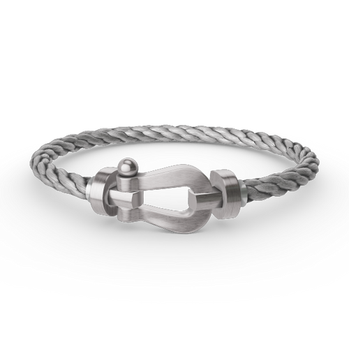 [Sparkle]FORCE LARGE HORSESHOE BRACELET - WHITE GOLD