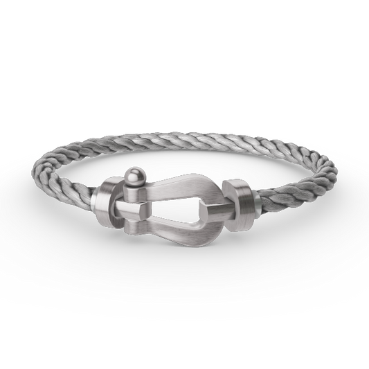 [Sparkle]FORCE LARGE HORSESHOE BRACELET - WHITE GOLD