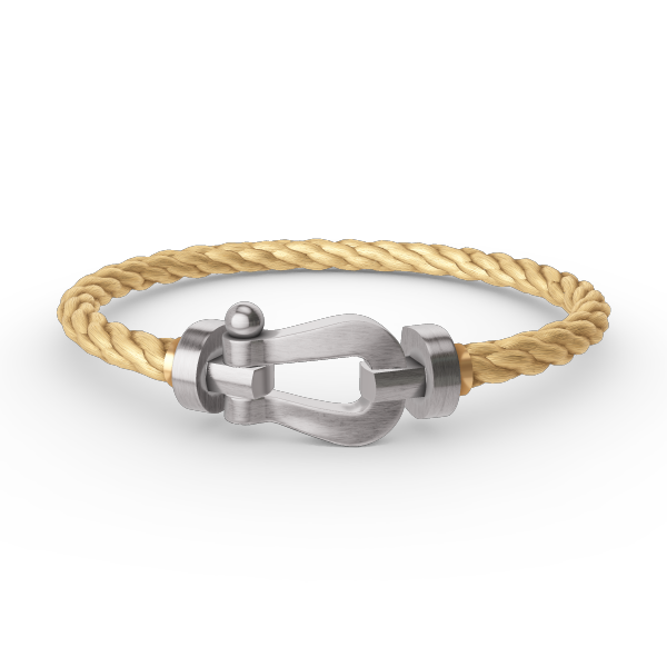 [Sparkle]FORCE LARGE HORSESHOE BRACELET - WHITE GOLD