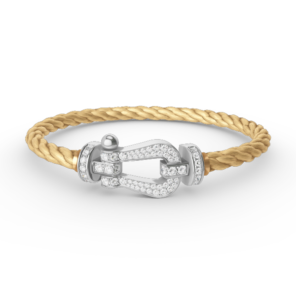[sparkle Jewelry ]FORCE LARGE HORSESHOE FULL DIAMOND BRACELET SILVER