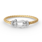 [sparkle Jewelry ]FORCE LARGE HORSESHOE FULL DIAMOND BRACELET SILVER