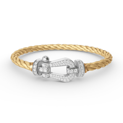 [sparkle Jewelry ]FORCE LARGE HORSESHOE FULL DIAMOND BRACELET SILVER