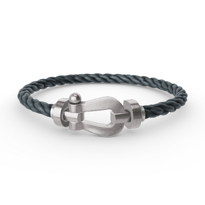 [Sparkle]FORCE LARGE HORSESHOE BRACELET - WHITE GOLD