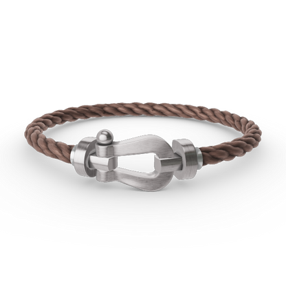[Sparkle]FORCE LARGE HORSESHOE BRACELET - WHITE GOLD