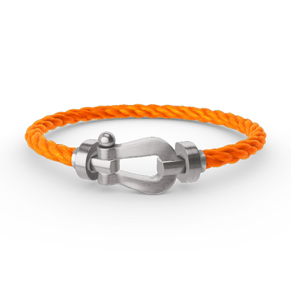 [Sparkle]FORCE LARGE HORSESHOE BRACELET - WHITE GOLD