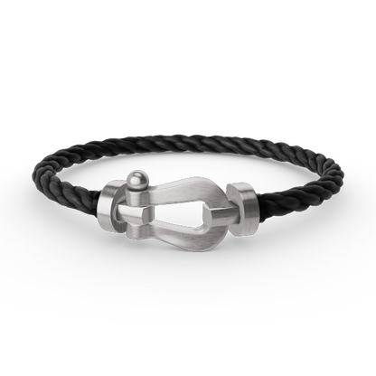 [Sparkle]FORCE LARGE HORSESHOE BRACELET - WHITE GOLD