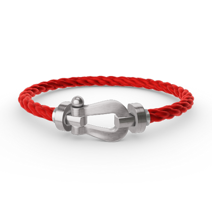 [Sparkle]FORCE LARGE HORSESHOE BRACELET - WHITE GOLD