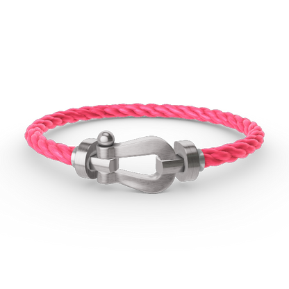 [Sparkle]FORCE LARGE HORSESHOE BRACELET - WHITE GOLD