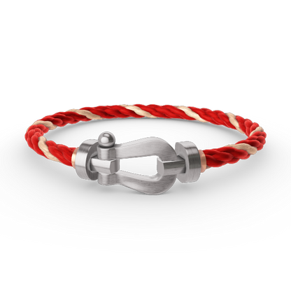 [Sparkle]FORCE LARGE HORSESHOE BRACELET - WHITE GOLD