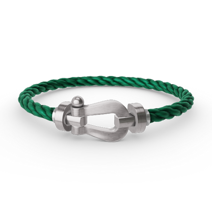 [Sparkle]FORCE LARGE HORSESHOE BRACELET - WHITE GOLD