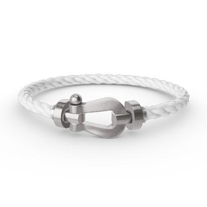 [Sparkle]FORCE LARGE HORSESHOE BRACELET - WHITE GOLD