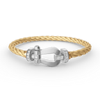 [sparkle Jewelry ]FORCE LARGE HORSESHOE HALF DIAMOND BRACELET SILVER