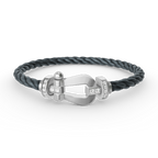 [sparkle Jewelry ]FORCE LARGE HORSESHOE HALF DIAMOND BRACELET SILVER