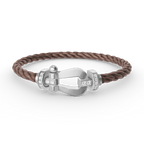 [sparkle Jewelry ]FORCE LARGE HORSESHOE HALF DIAMOND BRACELET SILVER