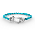 [sparkle Jewelry ]FORCE LARGE HORSESHOE HALF DIAMOND BRACELET SILVER