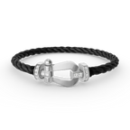 [sparkle Jewelry ]FORCE LARGE HORSESHOE HALF DIAMOND BRACELET SILVER