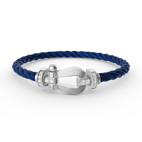 [Sparkle]FORCE GROSSES HUFEISEN HALBDELMAN BRACELET - WEISSGOLD