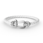 [sparkle Jewelry ]FORCE LARGE HORSESHOE HALF DIAMOND BRACELET SILVER