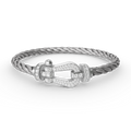[sparkle Jewelry ]FORCE LARGE HORSESHOE FULL DIAMOND BRACELET SILVER