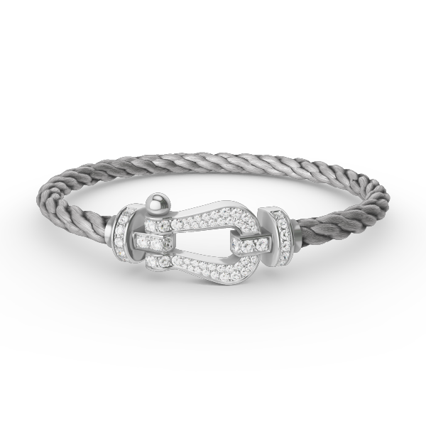 [sparkle Jewelry ]FORCE LARGE HORSESHOE FULL DIAMOND BRACELET SILVER