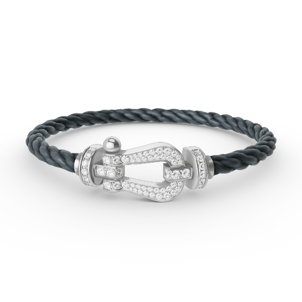 [sparkle Jewelry ]FORCE LARGE HORSESHOE FULL DIAMOND BRACELET SILVER