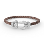 [sparkle Jewelry ]FORCE LARGE HORSESHOE FULL DIAMOND BRACELET SILVER