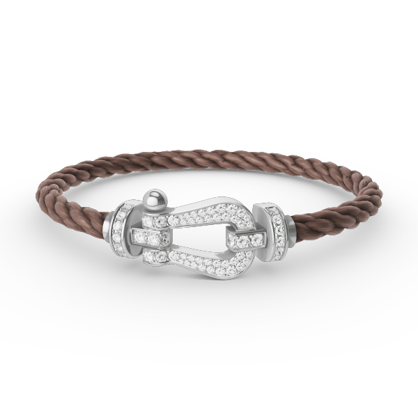[sparkle Jewelry ]FORCE LARGE HORSESHOE FULL DIAMOND BRACELET SILVER