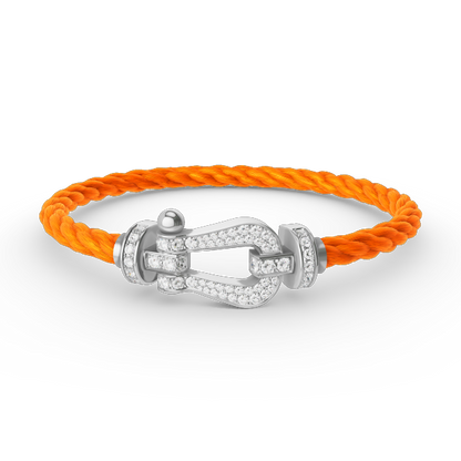 [sparkle Jewelry ]FORCE LARGE HORSESHOE FULL DIAMOND BRACELET SILVER