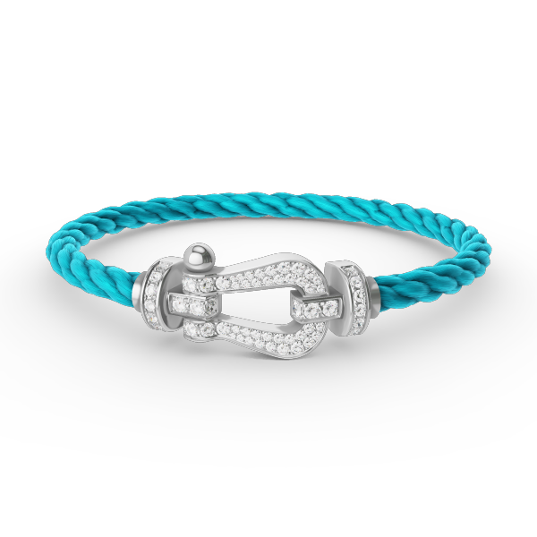 [sparkle Jewelry ]FORCE LARGE HORSESHOE FULL DIAMOND BRACELET SILVER
