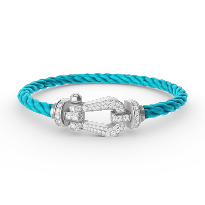 [sparkle Jewelry ]FORCE LARGE HORSESHOE FULL DIAMOND BRACELET SILVER