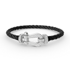 [sparkle Jewelry ]FORCE LARGE HORSESHOE FULL DIAMOND BRACELET SILVER
