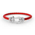 [sparkle Jewelry ]FORCE LARGE HORSESHOE FULL DIAMOND BRACELET SILVER