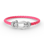 [sparkle Jewelry ]FORCE LARGE HORSESHOE FULL DIAMOND BRACELET SILVER