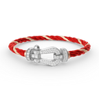 [sparkle Jewelry ]FORCE LARGE HORSESHOE FULL DIAMOND BRACELET SILVER