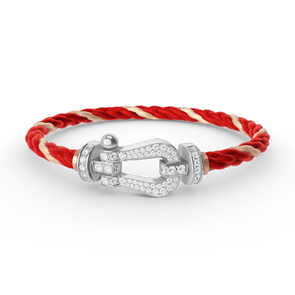 [sparkle Jewelry ]FORCE LARGE HORSESHOE FULL DIAMOND BRACELET SILVER